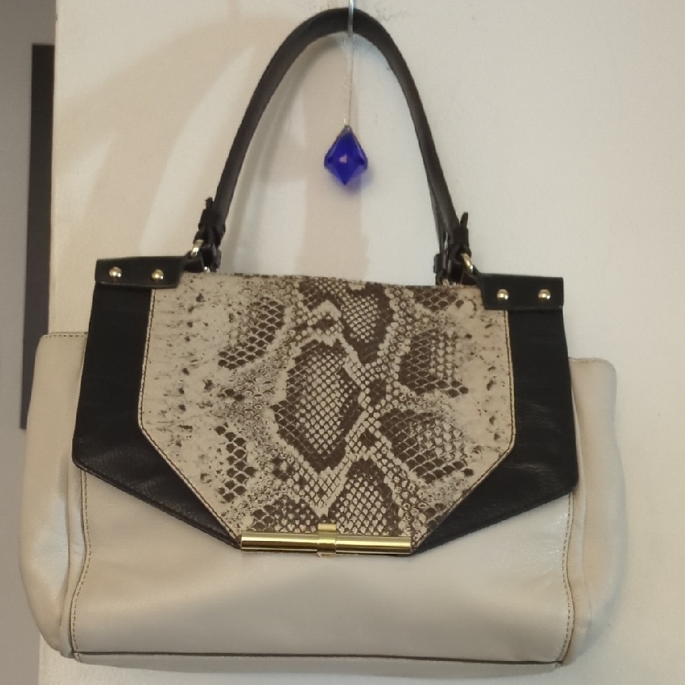Elegant Vince Camuto Satchel Snake Print Handbag NOW ONLY $100